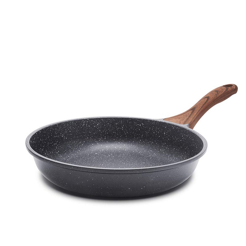 SENSARTE Nonstick Frying Pan Skillet, Swiss Granite Coating Omelette Pan, Healthy Stone Cookware Chef's Pan, PFOA Free (8/9.5/10/11/12.5 Inch) (11 Inch) - Image 1